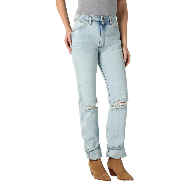 Wrangler Women's Cowboy Cut Slim Fit Jeans - Distressed Vintage