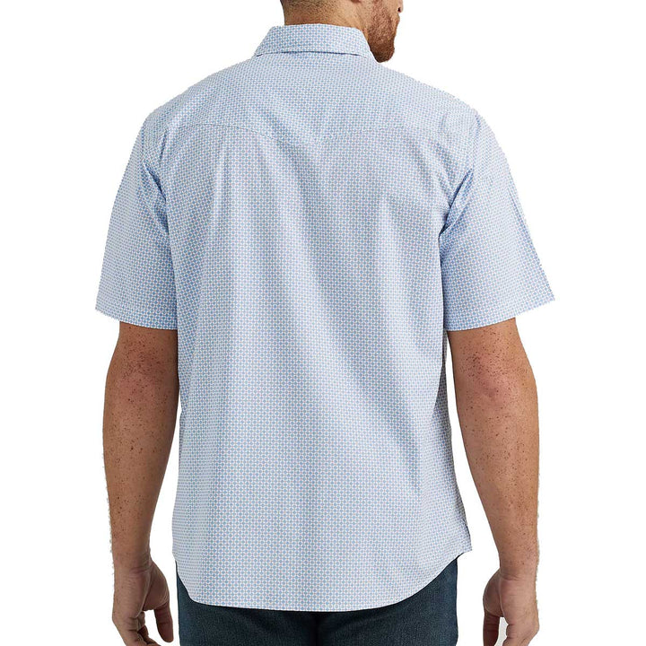 Wrangler Men's 20X Competition Advanced Comfort Short Sleeve Shirt - Mod Sea Blue