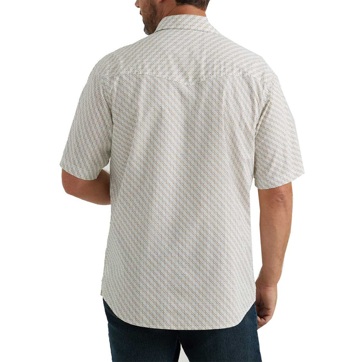 Wrangler Men's 20X Advanced Comfort Snap Short Sleeve Shirt - Beige