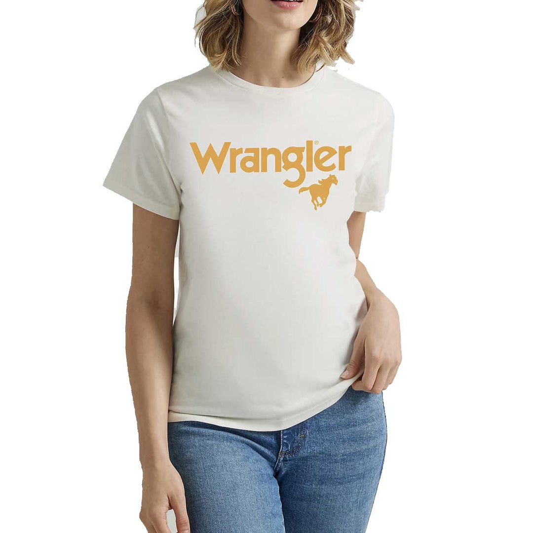 Wrangler Women's Western Graphic Regular Fit T-Shirt - Marshmallow