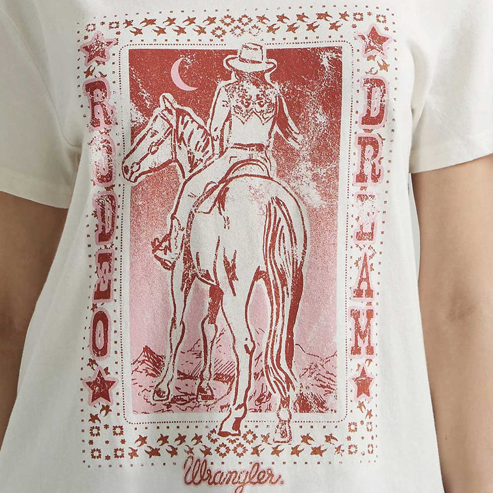Wrangler Women's Rodeo Dream Boyfriend T-Shirt - Graphic Marshmallow