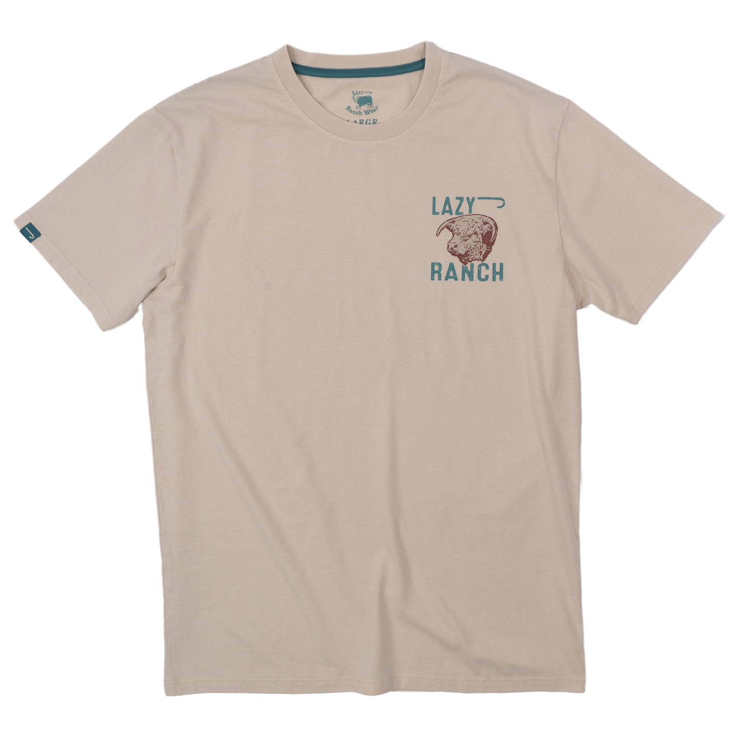 Lazy J Ranch Rust Because They Work Natural T-Shirt-