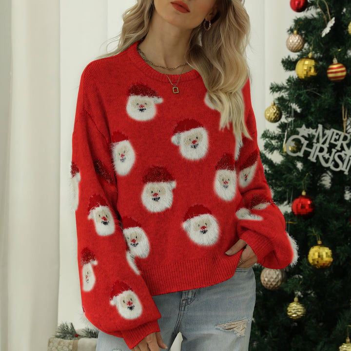 Rosa Clothing Women's Santa Claus Image Knitted Sweater