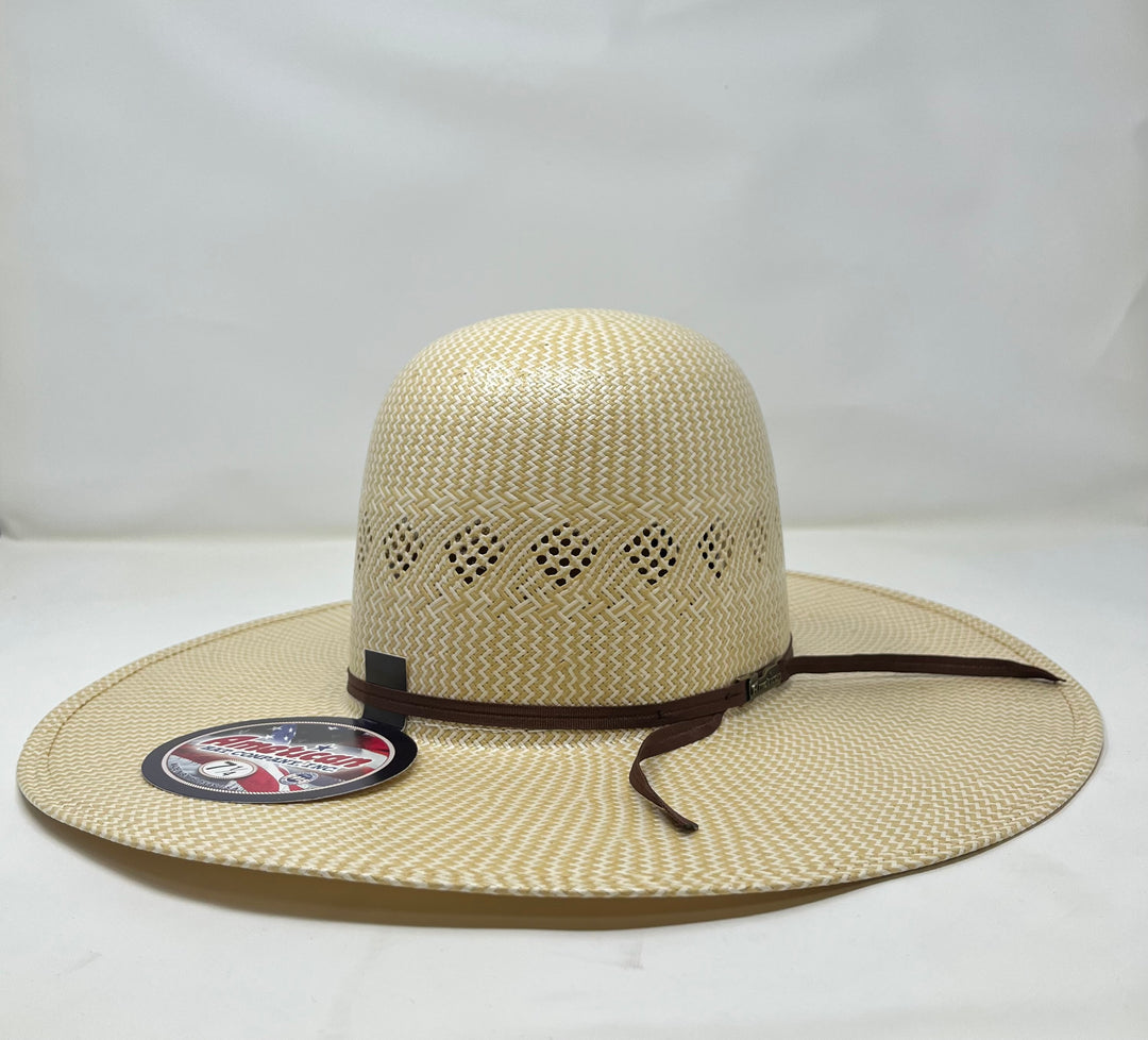 4 1/2" Brim Straw Hat by American Hat Co. 2 Cord Chocolate - Lazy J Ranch Wear Stores