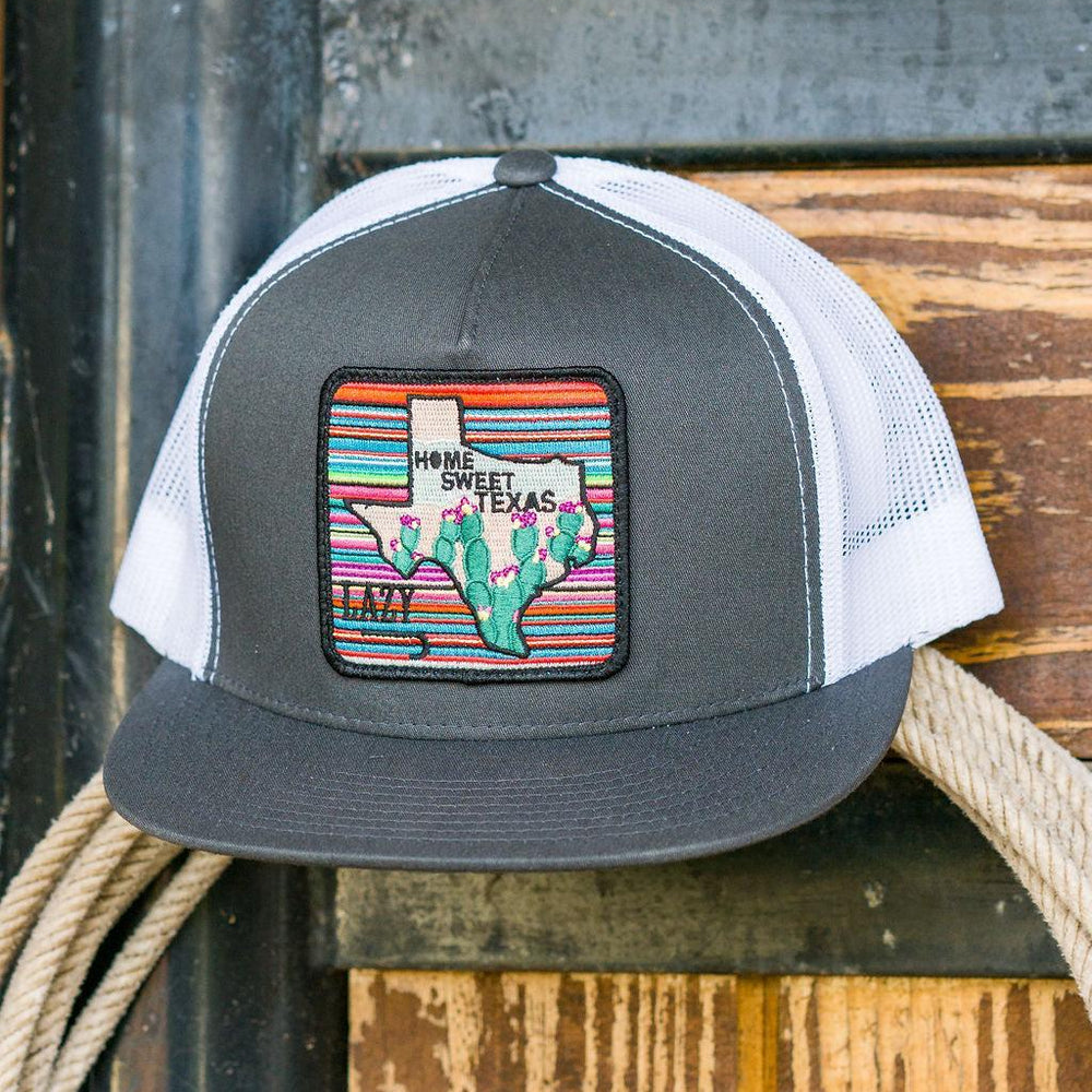 
                  
                    Lazy J Ranch Dark Grey & White Home Sweet Texas Classic Five Panel Trucker Hat-GRYWHT4HST
                  
                