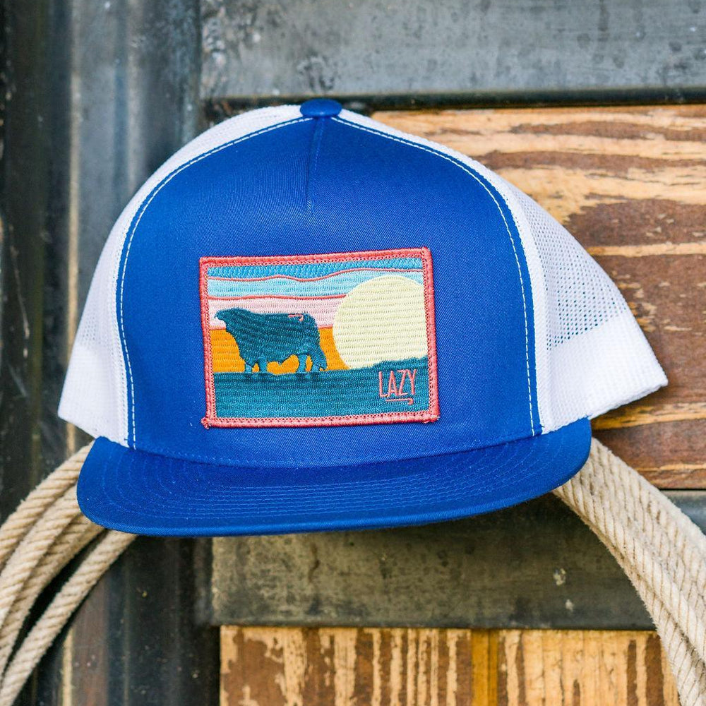 
                  
                    Lazy J Ranch Blue & White Hereford Sky Classic Five Panel Trucker Hat-Lazy J Ranch Wear
                  
                