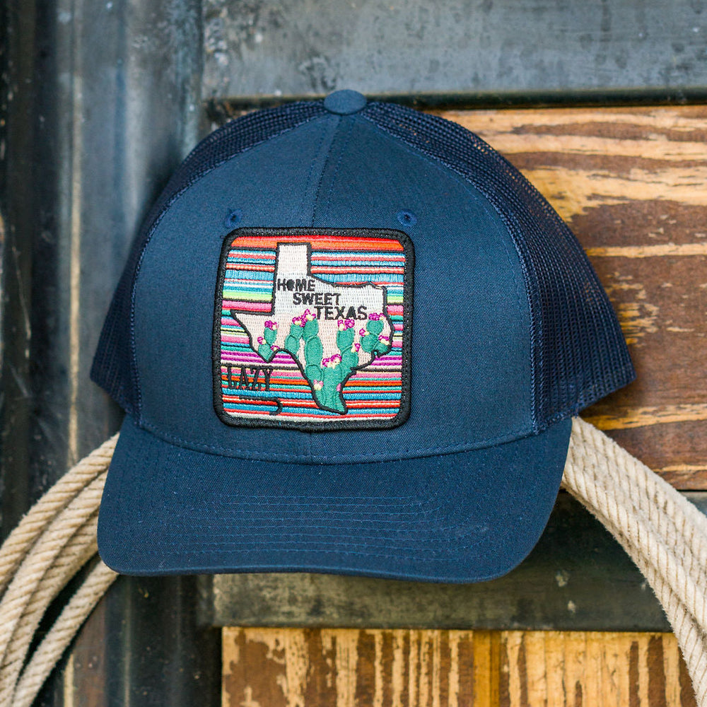 
                  
                    Lazy J Ranch Navy Home Sweet Texas Mid Profile Trucker Hat-Lazy J Ranch Wear
                  
                