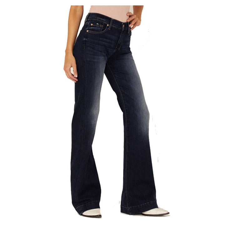 7 For All Mankind Women's Dojo Full Length Flare Denim Jeans - XRT