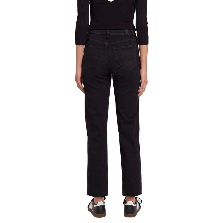7 For All Mankind Women's Cropped Alexa Jeans - Black Rose