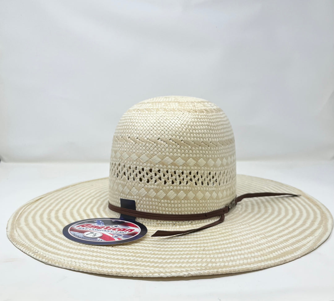 American Hat Co Men's 5" Brim Chocolate Trim Straw Hat