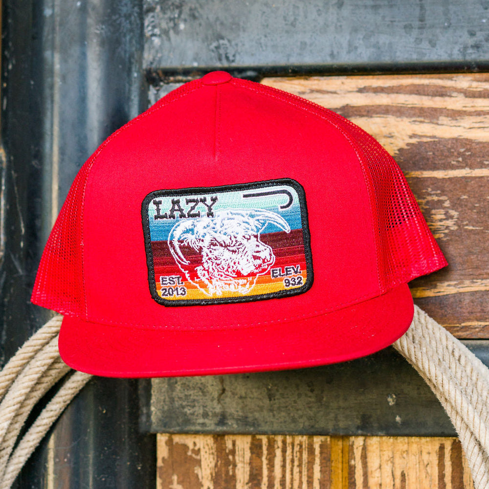 
                  
                    Lazy J Ranch Red Serape Elevation Classic Five Panel Trucker Hat-Lazy J Ranch Wear
                  
                