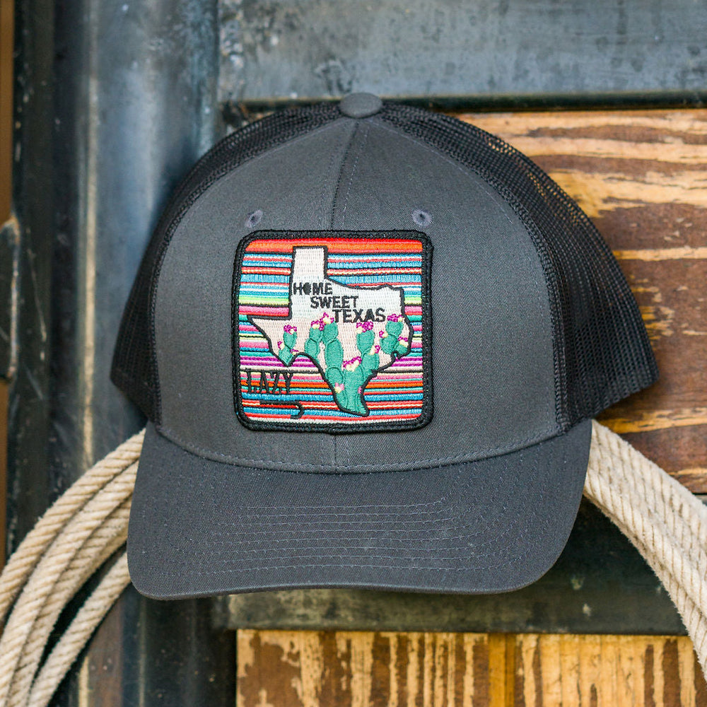 
                  
                    Lazy J Ranch Charcoal Grey Home Sweet Texas Mid Profile Trucker Hat-Lazy J Ranch Wear
                  
                