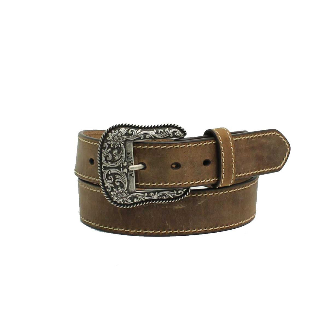 Ariat Women's Heavy Stitched Leather Belt - Brown
