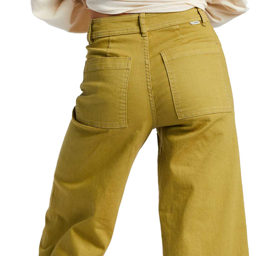 Billabong Women's Free Fall High Waist Pants - Yellow