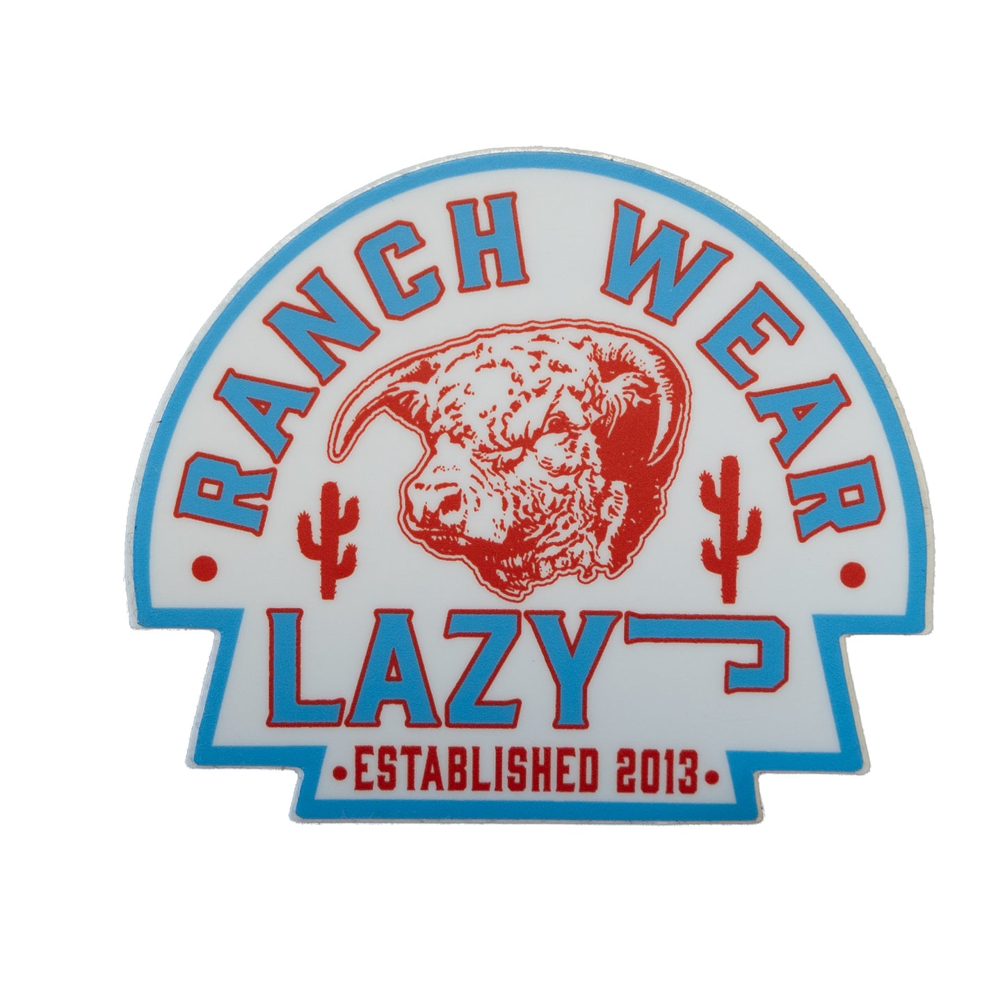 Lazy J Ranch Wear Cactus Arrowhead Sticker