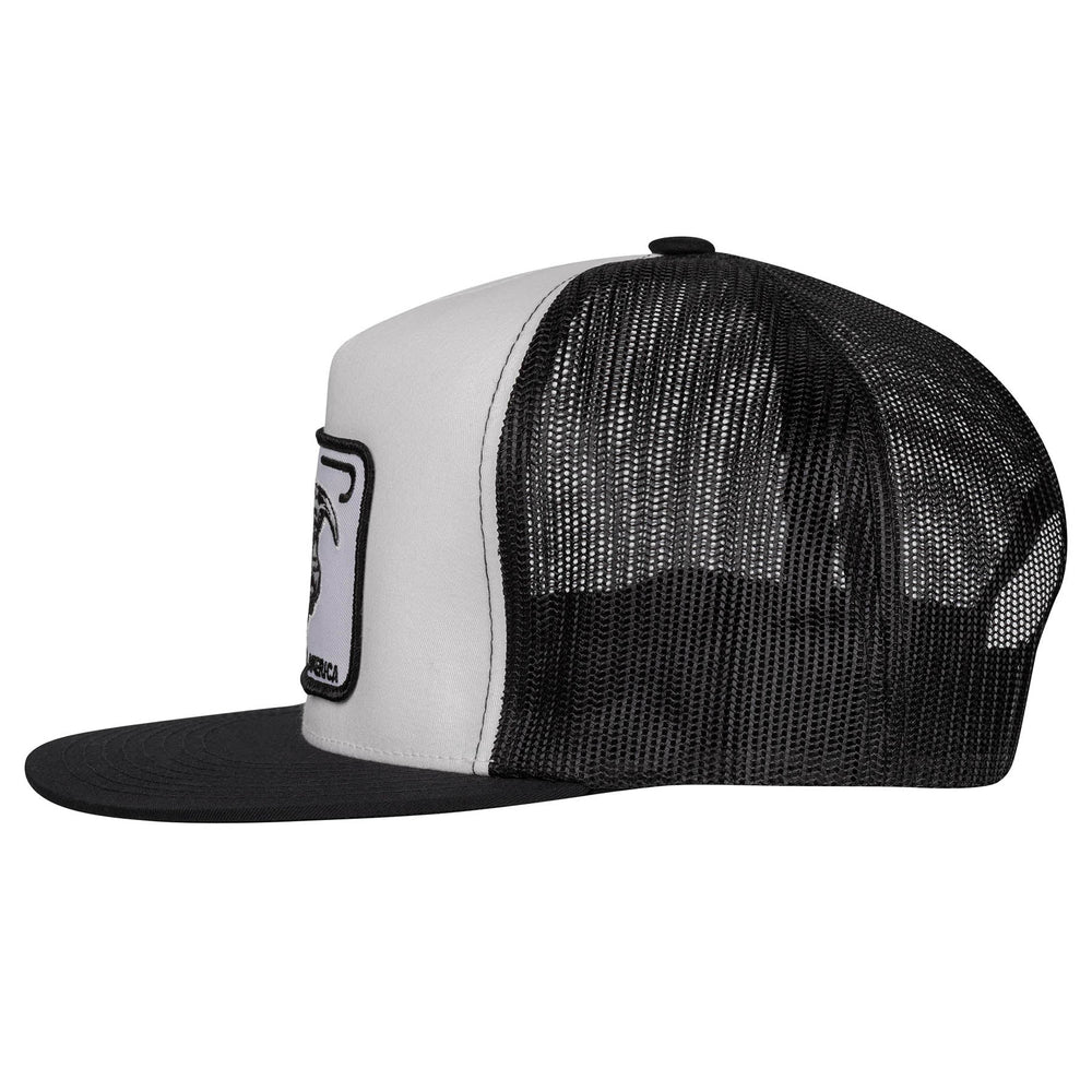 
                  
                    Lazy J Ranch Wear White & Black Willow Cattle Headquarters Classic Five Panel Trucker Hat-Lazy J Ranch Wear
                  
                