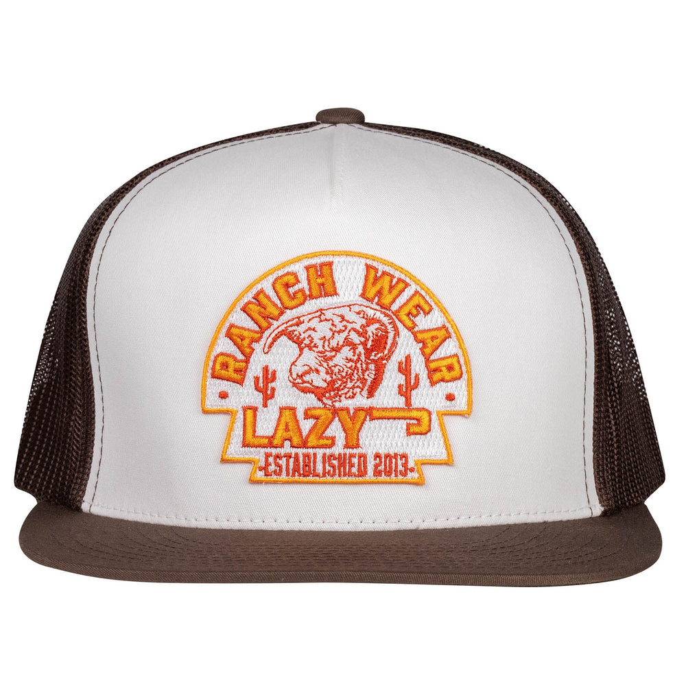
                  
                    Lazy J Ranch White & Brown Rusty Arrowhead Classic Five Panel Trucker Hat-Lazy J Ranch Wear
                  
                