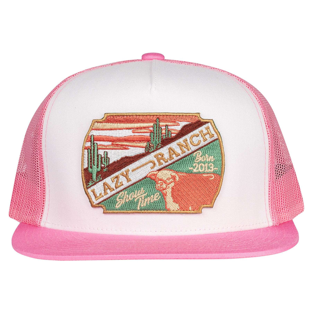 
                  
                    Lazy J Ranch Pink & White Desert Show Time Classic Five Panel Trucker Hat-ALTPINK4SHOW
                  
                