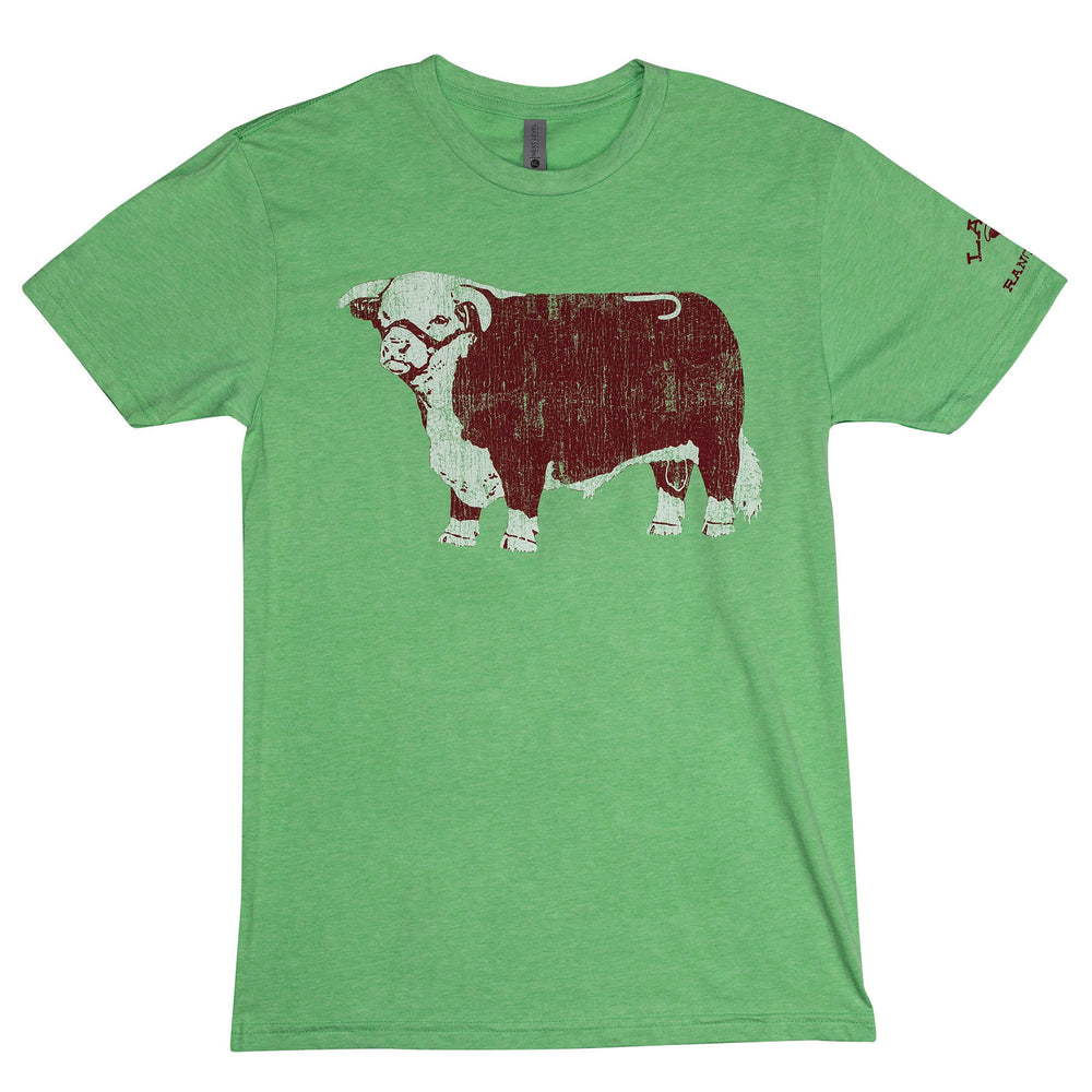 Lazy J Ranch Hereford Jughead Short Sleeve Apple Green T-Shirt-