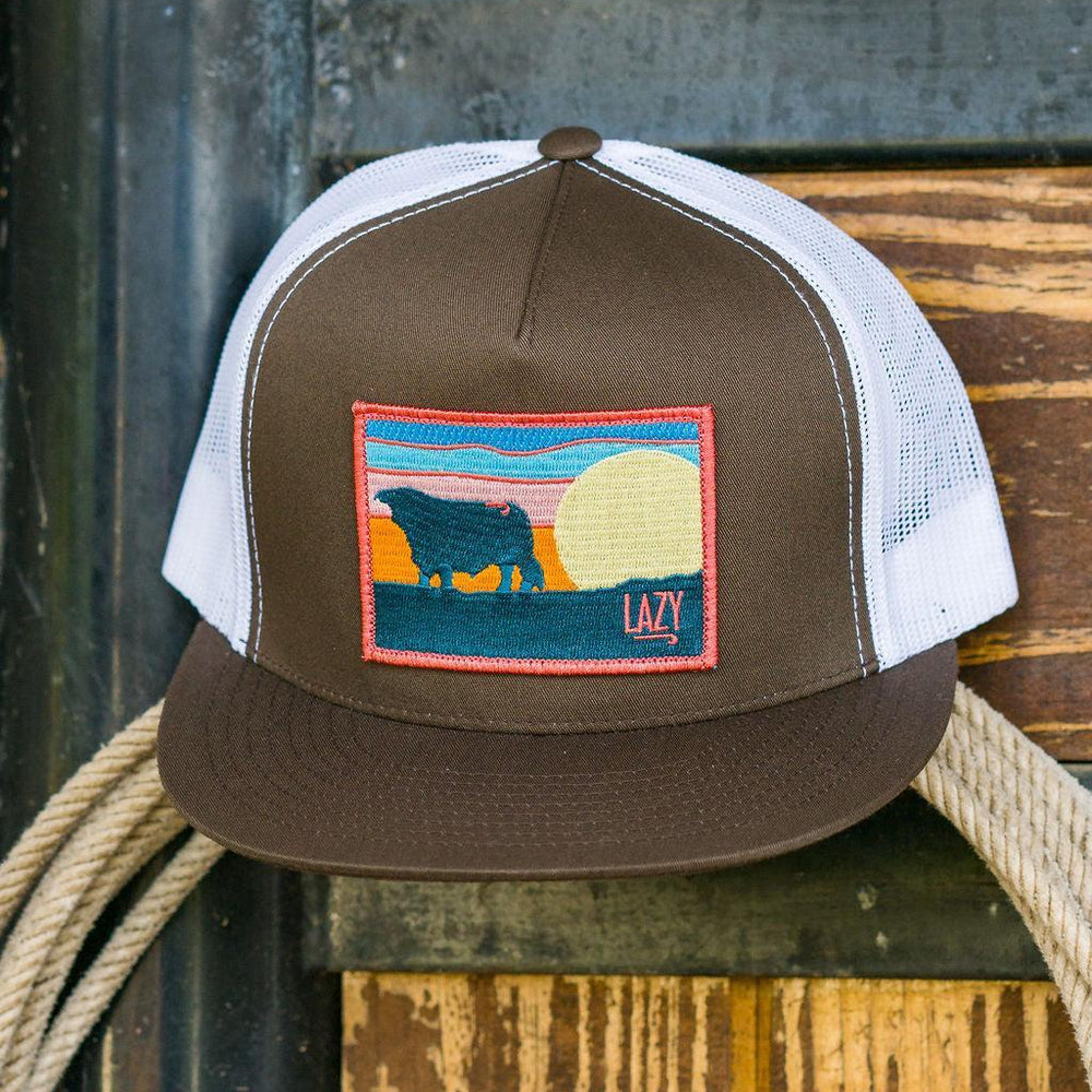 
                  
                    Lazy J Ranch Brown & White Hereford Sky Classic Five Panel Trucker Hat-Lazy J Ranch Wear
                  
                