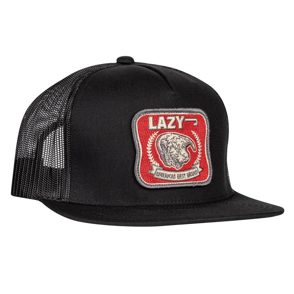 
                  
                    Lazy J Ranch Black Red America's Best Brand Classic Five Panel Trucker Hat-Lazy J Ranch Wear
                  
                
