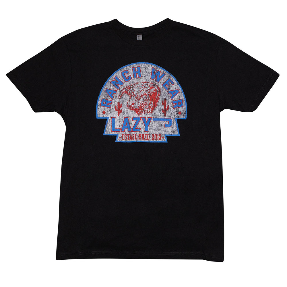 
                      
                        Lazy J Ranch Cactus Hereford Arrowhead Black T-Shirt
                      
                    