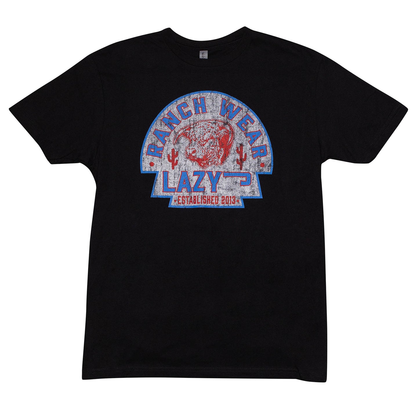 Lazy J Ranch Cactus Hereford Arrowhead Black T-Shirt