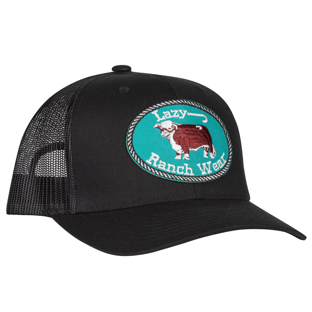 
                  
                    Lazy J Ranch Black Original Buckle Mid Profile Trucker Hat-BLKBLK3J
                  
                