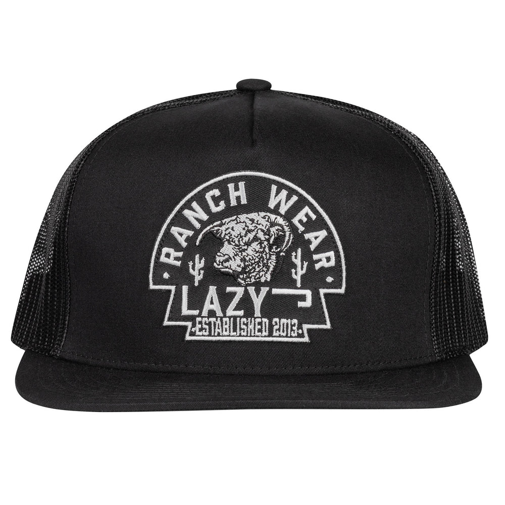 
                      
                        Lazy J Ranch Black TRW Arrowhead Classic Five Panel Trucker Hat
                      
                    