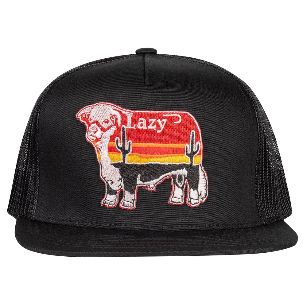 
                  
                    Lazy J Ranch Black Sunrise Bull Classic Five Panel Trucker Hat-Lazy J Ranch Wear
                  
                