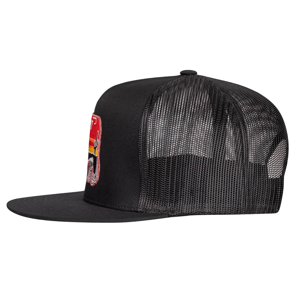 
                  
                    Lazy J Ranch Black Sunrise Bull Classic Five Panel Trucker Hat-BLKBLK4LSUN
                  
                