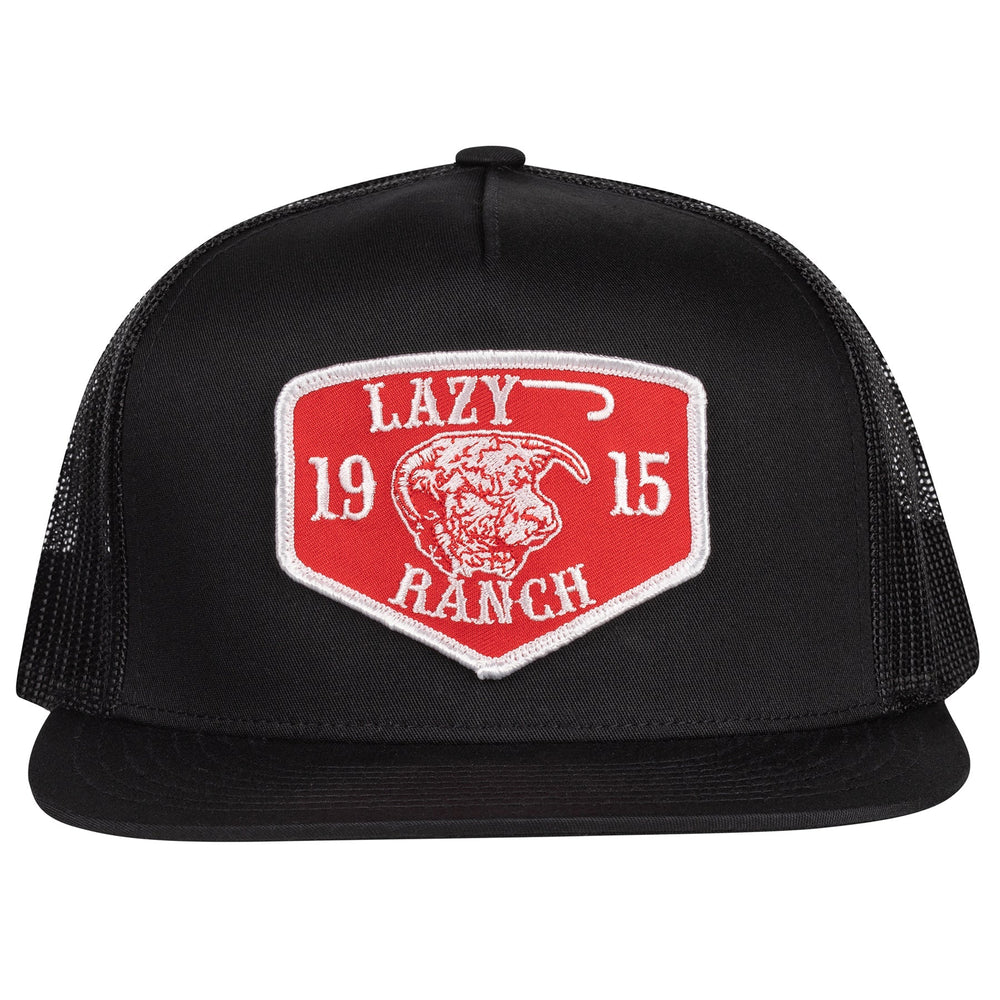 
                  
                    Lazy J Ranch Black Red Ranch Classic Five Panel Trucker Hat-Lazy J Ranch Wear
                  
                