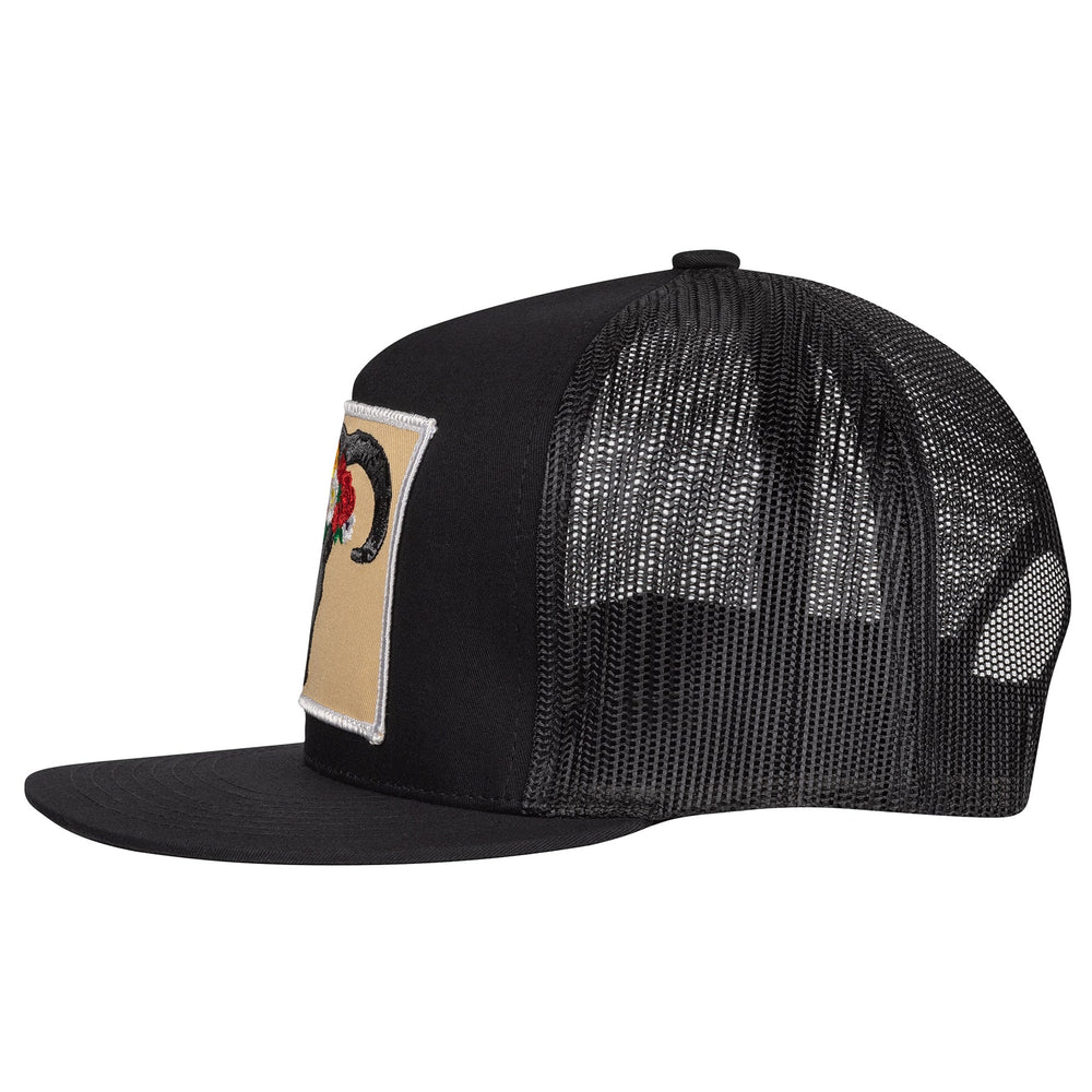 
                  
                    Lazy J Ranch Black Skull & Flowers Classic Five Panel Trucker Hat-Lazy J Ranch Wear
                  
                