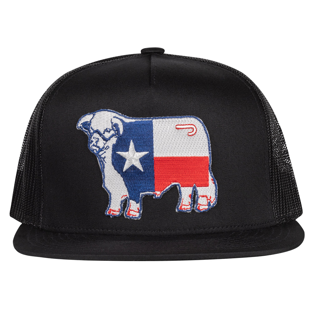 
                      
                        Lazy J Ranch Black Texas Bull Classic Five Panel Trucker Hat
                      
                    