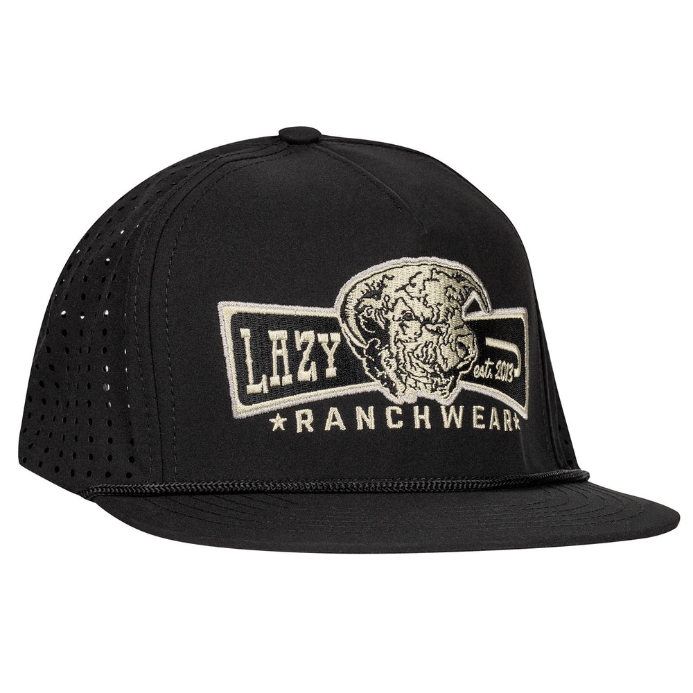 
                      
                        Lazy J Ranch Black Diamond Banner Classic Five Panel Trucker Hat
                      
                    