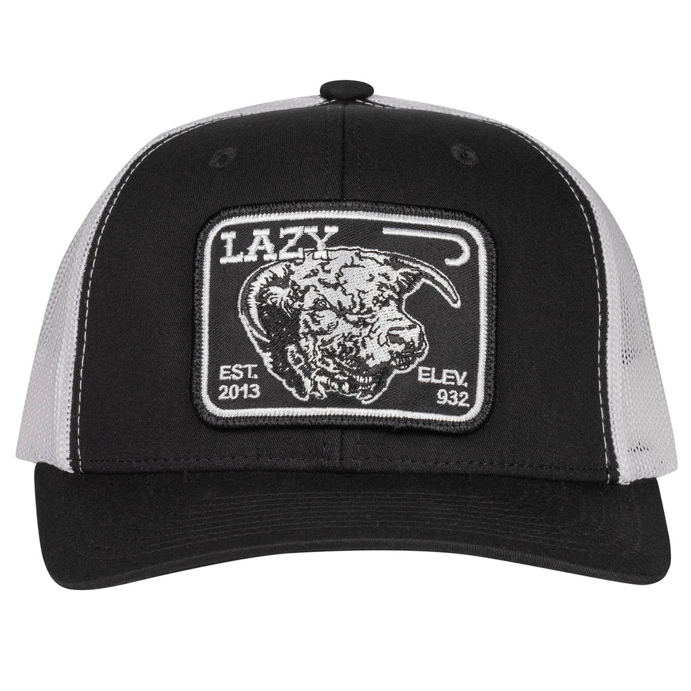 
                      
                        Lazy J Ranch Black & White Black Elevation Mid Profile Trucker Hat-Mid Profile-BLKWHIT3ELEV
                      
                    