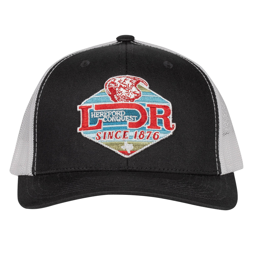 
                      
                        Lazy J Ranch Black & White Conquest Mid Profile Trucker Hat
                      
                    