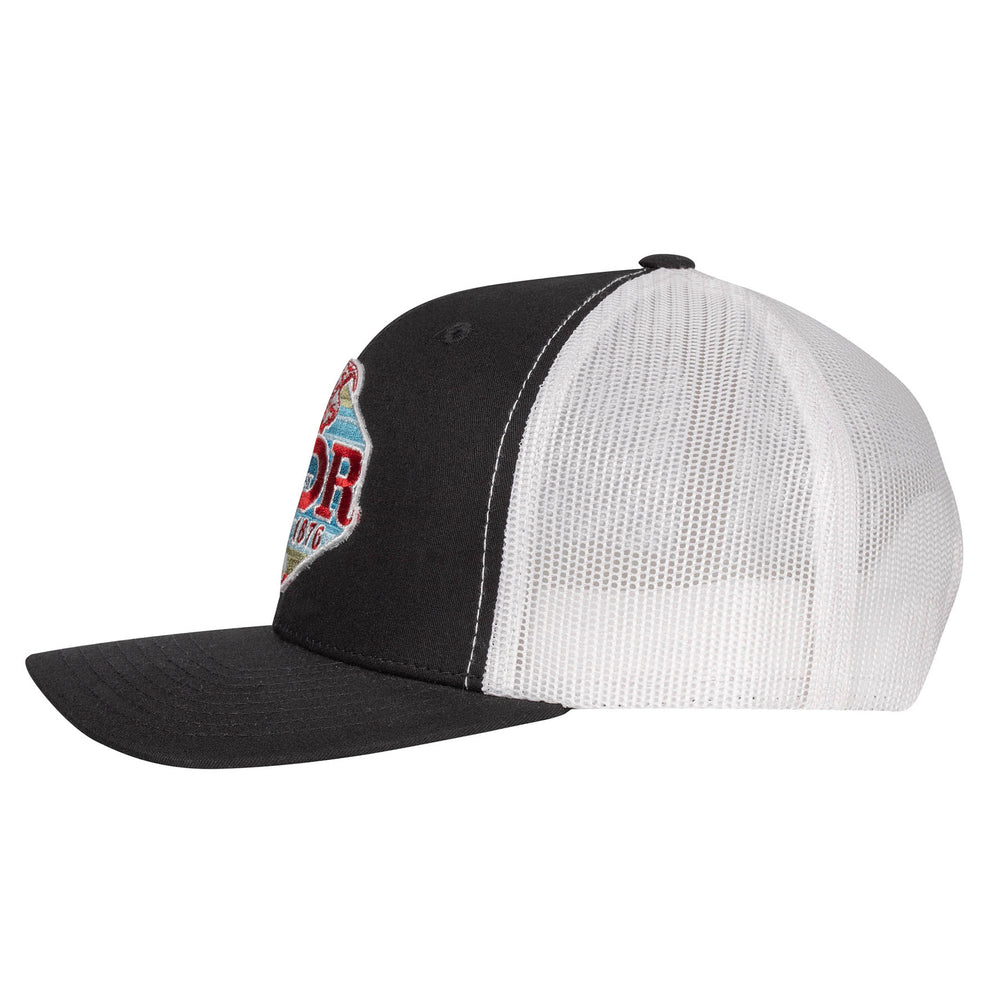 
                      
                        Lazy J Ranch Black & White Conquest Mid Profile Trucker Hat
                      
                    