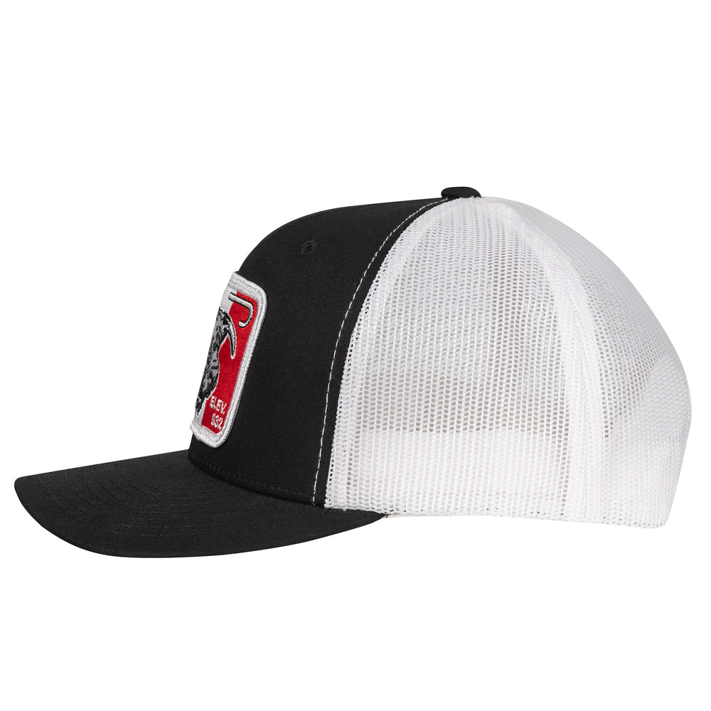 
                      
                        Lazy J Ranch Black & White Mexico Elevation Mid Profile Trucker Hat
                      
                    