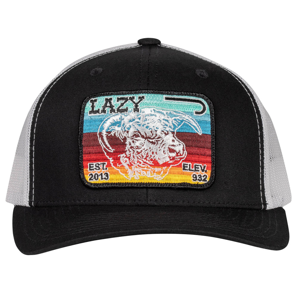 
                      
                        Lazy J Ranch Black & White Serape Elevation Mid Profile Trucker Hat
                      
                    