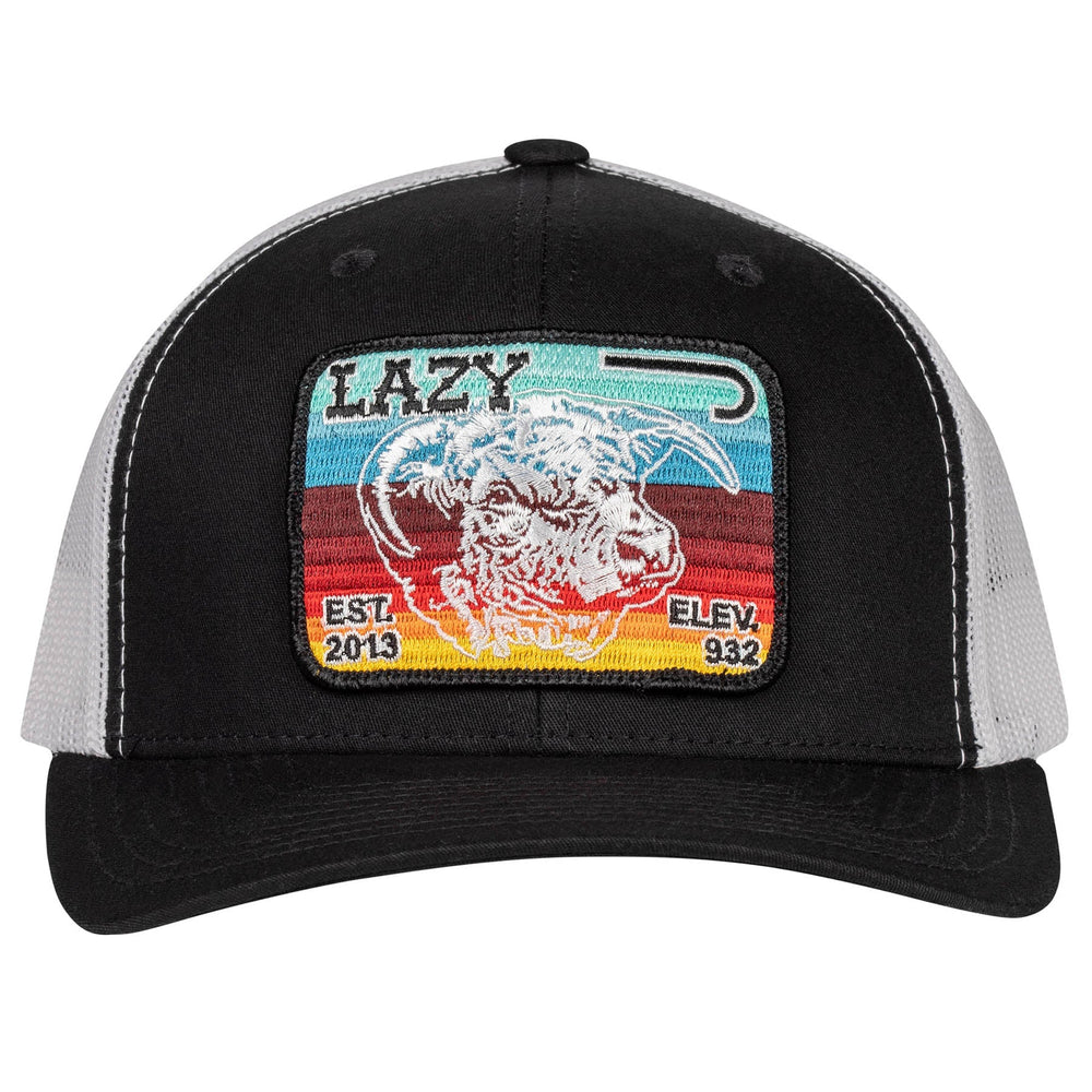 
                  
                    Lazy J Ranch Black & White Serape Elevation Mid Profile Trucker Hat-Lazy J Ranch Wear
                  
                