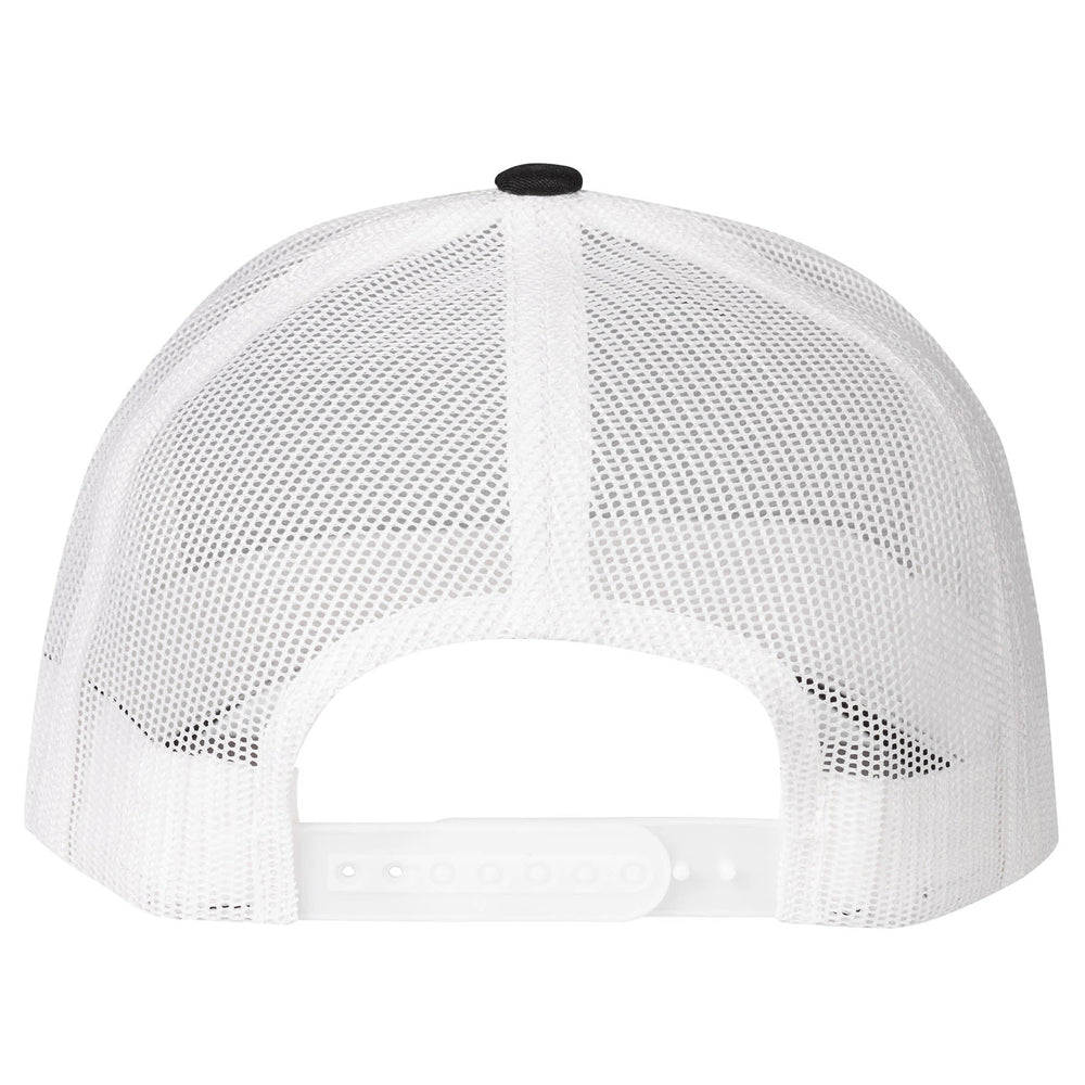 
                  
                    Lazy J Ranch Black & White Willow Cattle Headquarters Mid Profile Trucker Hat-Lazy J Ranch Wear
                  
                
