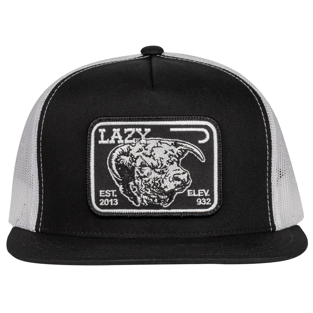 
                  
                    Lazy J Ranch Black & White Elevation Classic Five Panel Trucker Hat-Lazy J Ranch Wear
                  
                