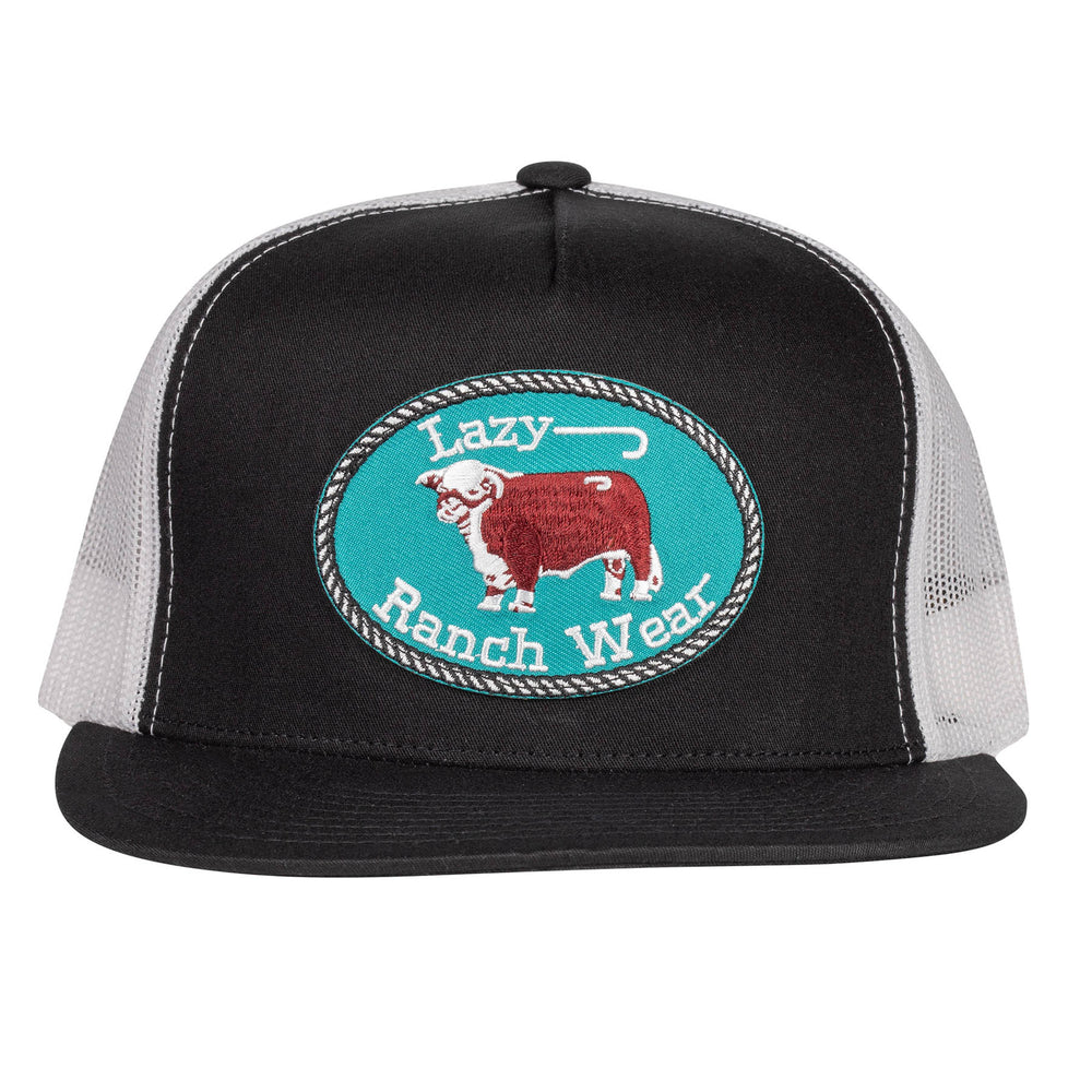 
                  
                    Lazy J Ranch Black & White Original Buckle Classic Five Panel Trucker Hat-BLKWHT4J
                  
                