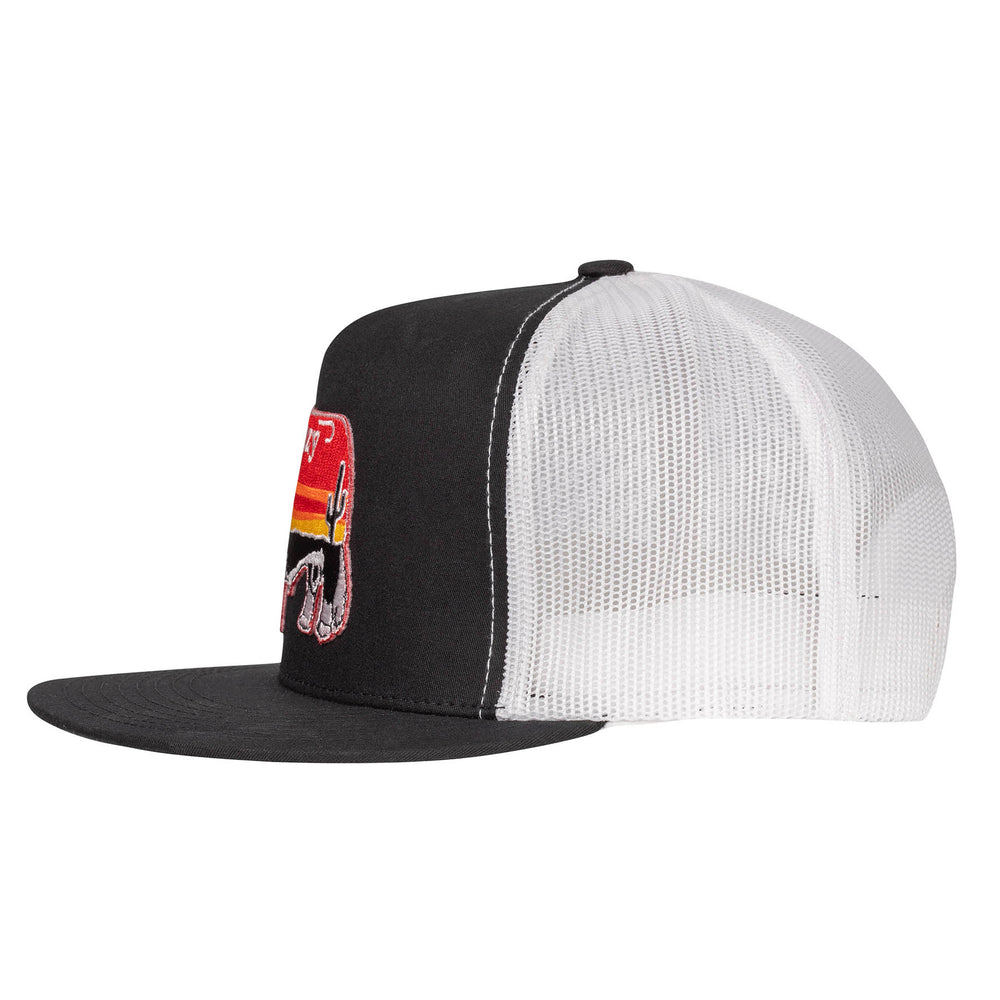 
                      
                        Lazy J Ranch Black & White Sunrise Cactus Bull Classic Five Panel Trucker Hat
                      
                    