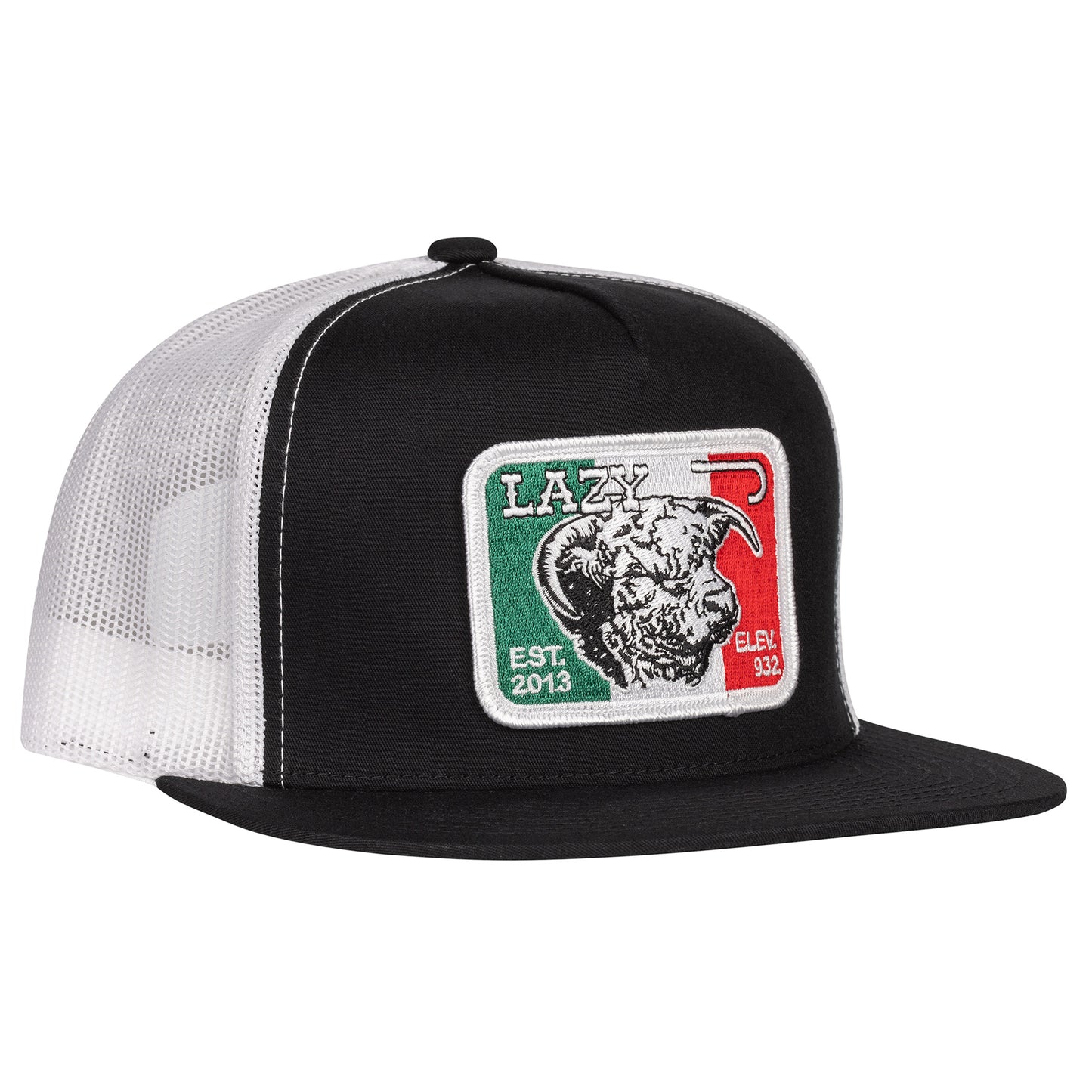 Lazy J Ranch Black & White Mexico Elevation Classic Five Panel Trucker Hat