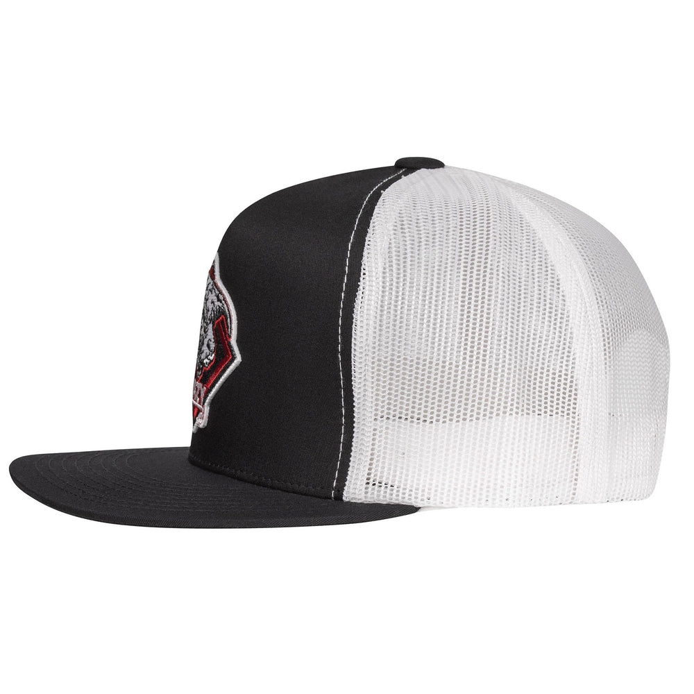 
                  
                    Lazy J Ranch Black & White Red Diamond Hereford Classic Five Panel Trucker Hat-Lazy J Ranch Wear
                  
                