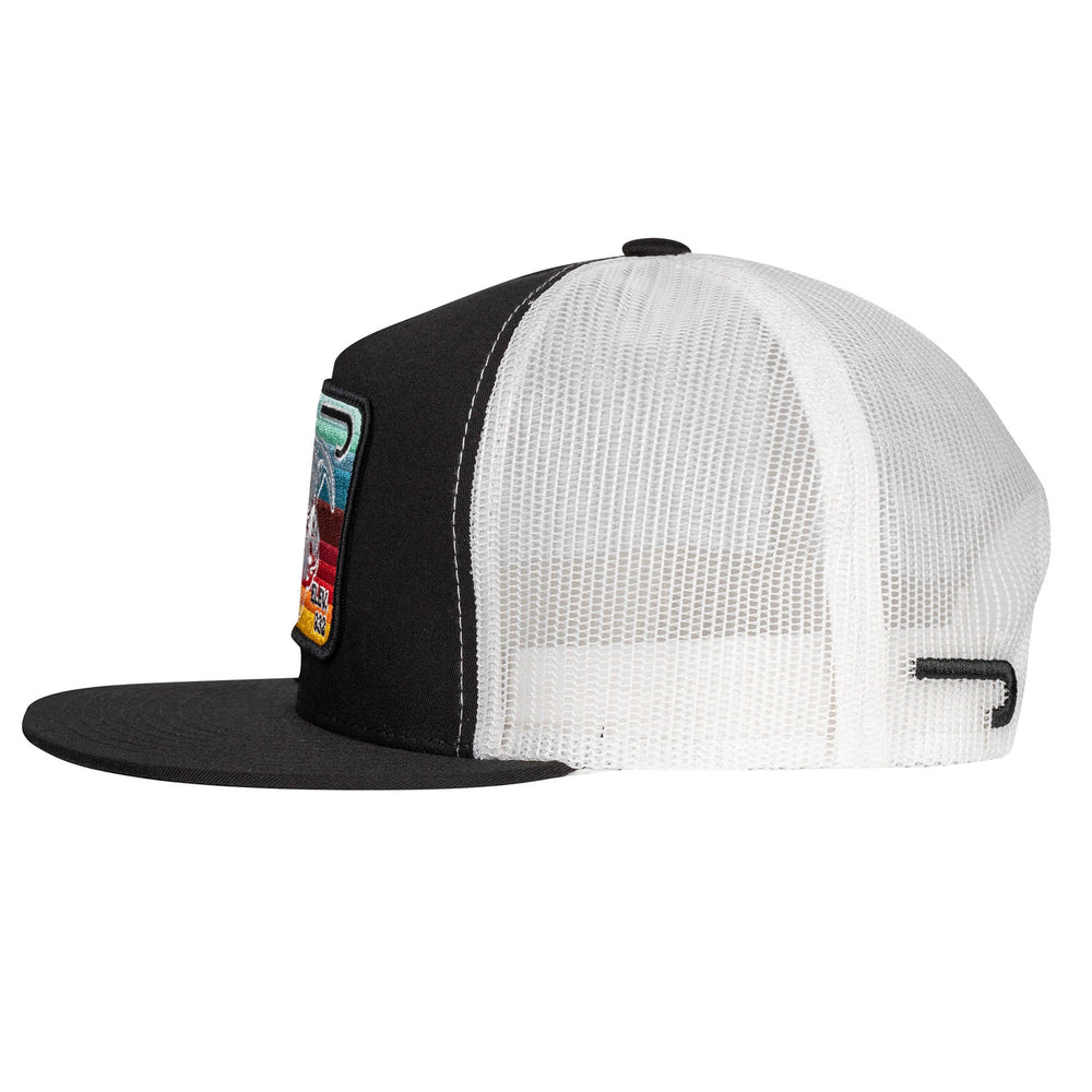 
                      
                        Lazy J Ranch Black & White Serape Elevation Classic Five Panel Trucker Hat
                      
                    