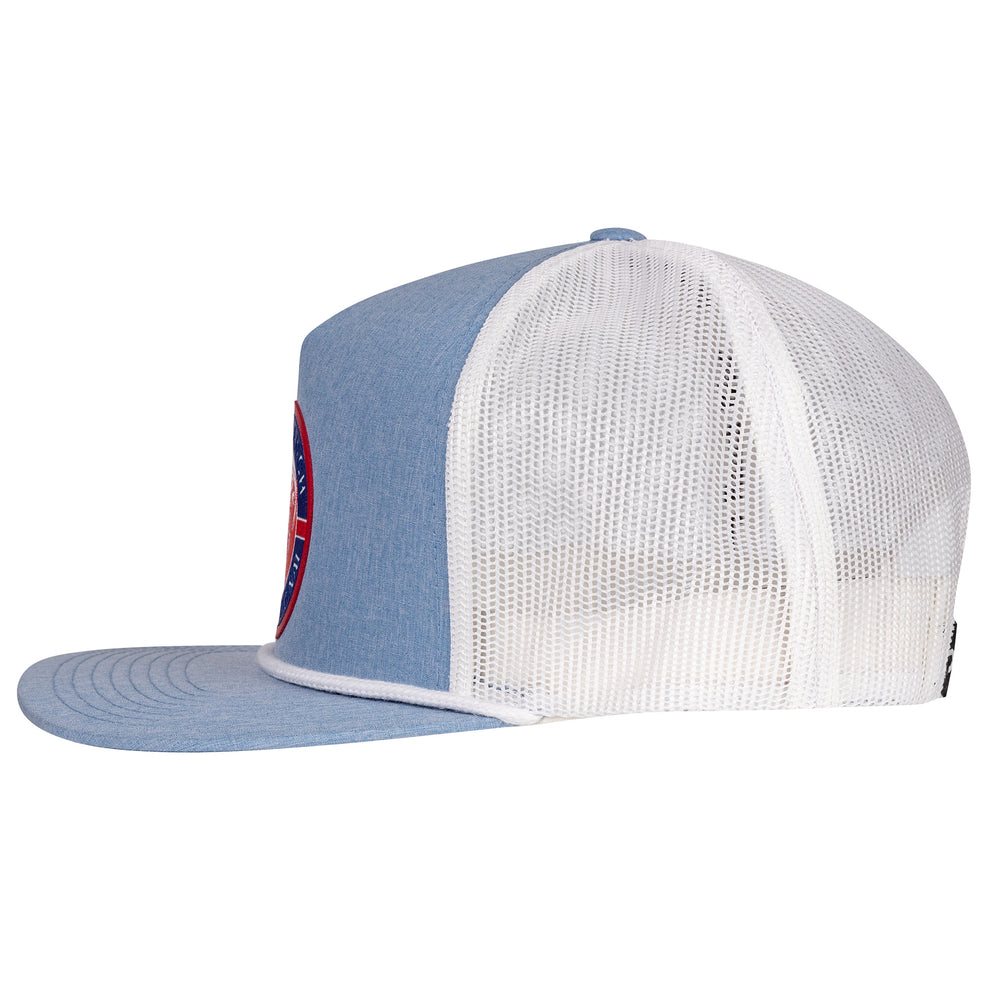 
                      
                        Lazy J Ranch Blue & White Certified Original Classic Five Panel Trucker Hat
                      
                    