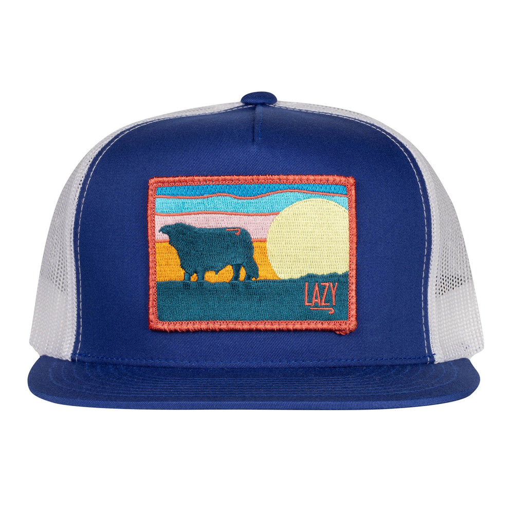 
                  
                    Lazy J Ranch Blue & White Hereford Sky Classic Five Panel Trucker Hat-BLUEWHT4SKY
                  
                